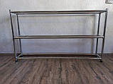 Взуттєва полиця на 3 яруси (хром) 130 см, фото 3