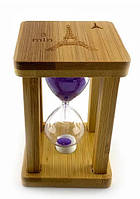 Пісочний годинник на 3 хв у дереві фіолетовий