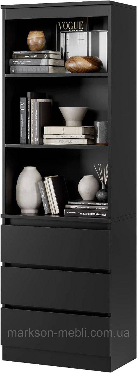 Шафа з полицями та ящиками у чорному кольорі, фото 1