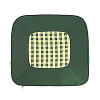 Сидушка подушка на стулья, кресла, садовую мебель 38х38х4 зеленая