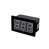 TU  TU Светодиодный цифровой вольтметр герметичний IP99,  диапазон измерений от 2,5V до 30V, Blue