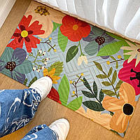 Килимок придверний з принтом Квіти