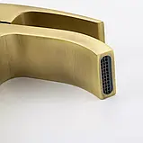 Змішувач Gappo G1007-4 для умивальника з плоским аератором, бронза, фото 3