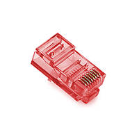 TU Коннектор Merlion RJ-45 8P8C UTP Cat-5 (100 шт/уп.) Q100 Red