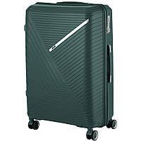 Пластиковый чемодан SIGMA от 2Е 4 колеса / большой / Изумруд (2E-SPPS-L-EG)