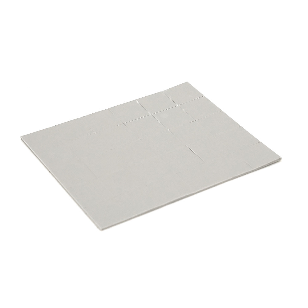 TU TU Силиконовая термопрокладка HY-100, пластинка 30 штук -15х15х1mm), Light Gray, >2,0W/m-K, -40°≈240°, удельный вес -2g/cm3,
