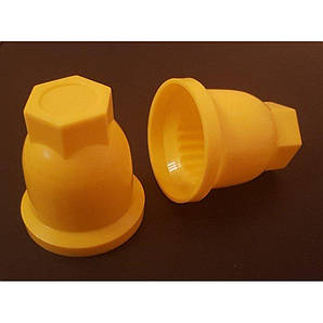 Ковпачок пластиковий на гайку 33 мм жовтий високий,Ковпачок на гайку 33 мм жовтий