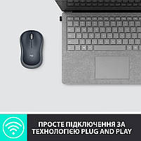 Мишка Logitech Wireless Mouse M185 Grey (L910-002238), фото 8