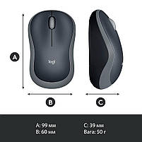 Мишка Logitech Wireless Mouse M185 Grey (L910-002238), фото 9
