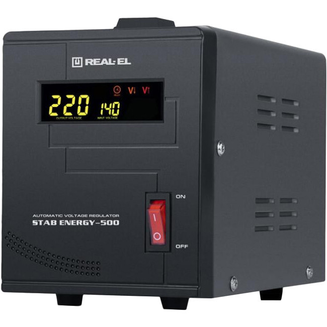 Стабілізатор напруги REAL-EL Stab Energy-500 Black