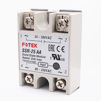 TU  TU Твердотельное реле Fotek SSR-25AA 25А 24-380В AC