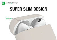 Чохол для навушників AmazingThing Ultra Skinny Premium Case for Airpods Pro Ivory (ATAPPROFW00IY), фото 5