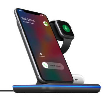 Зарядний пристрій Gelius Pro Wireless Charger 3in1 (15W) GP-AWC01 Black