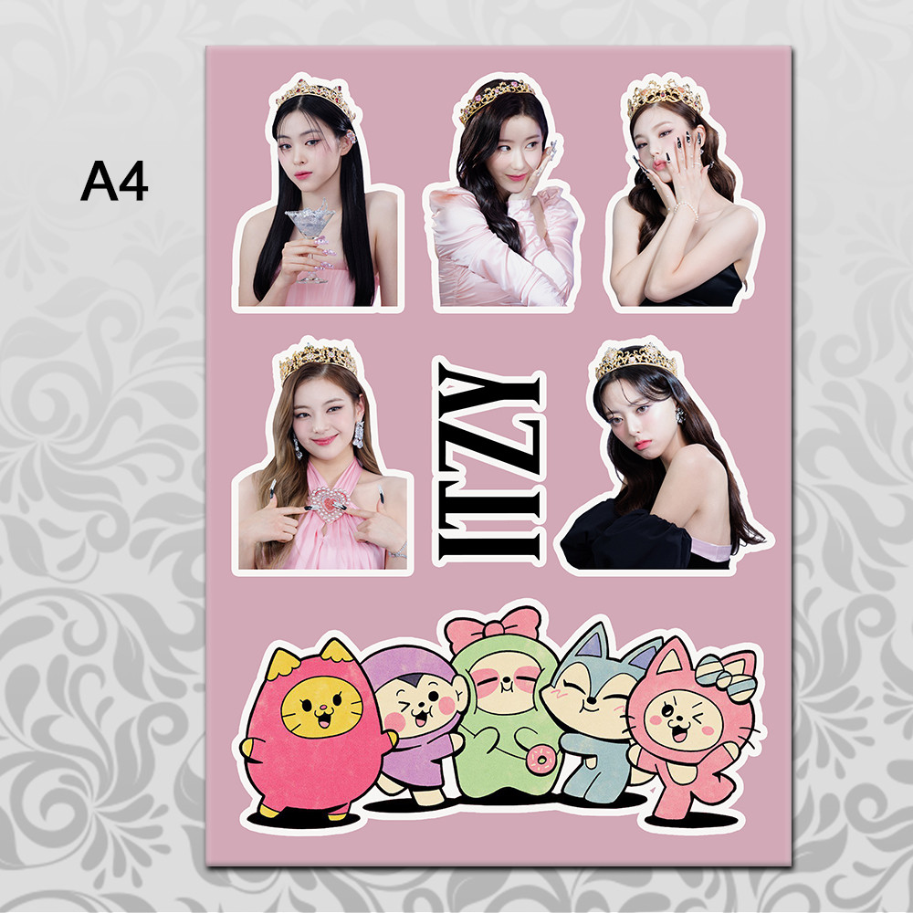 Стікери ITZY А4 без порізки 00