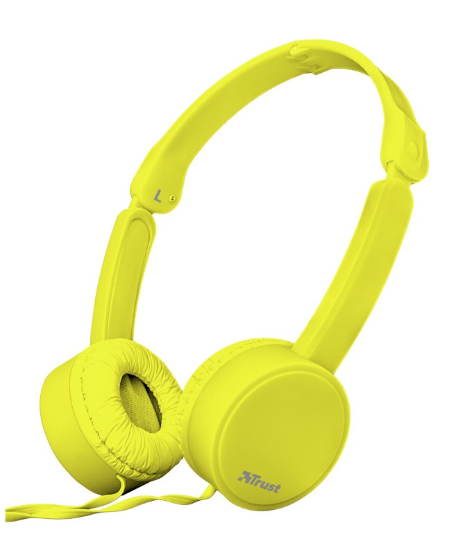 Навушники Trust Nano On-Ear Mic Yellow, фото 1