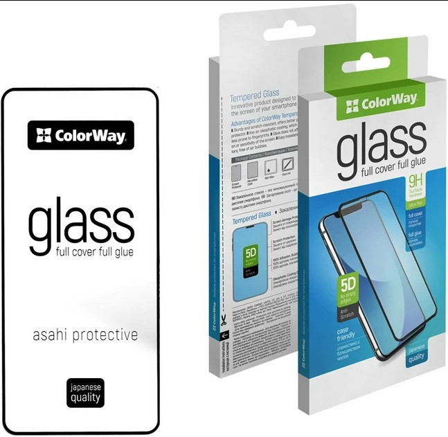 Захисне скло ColorWay 9H FC glue Apple iPhone 14 Pro black