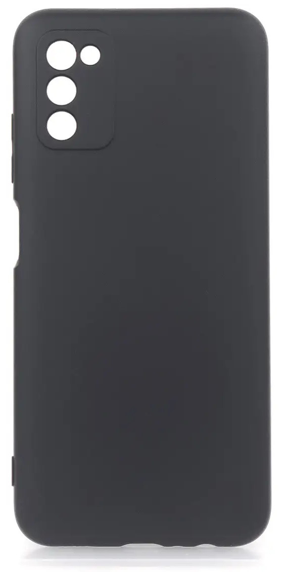 Накладка Silicone Case Camera (no logo) Samsung A03S (A037) black