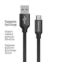 Кабель ColorWay USB - MicroUSB 2.4А 2м чорний (CW-CBUM009-BK), фото 5