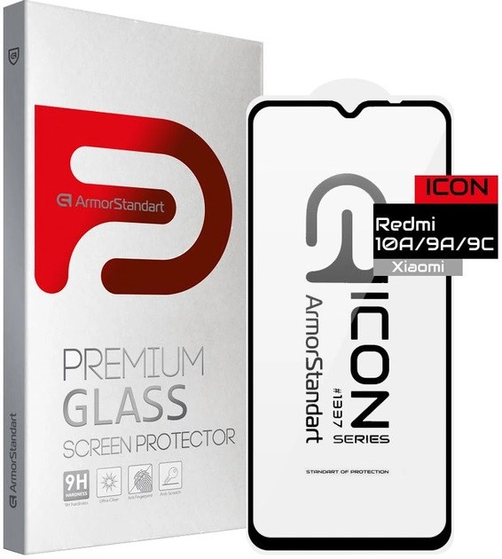 Захисне скло ArmorStandart Icon для Xiaomi Redmi 10A / 9A / 9C Black (ARM56295)