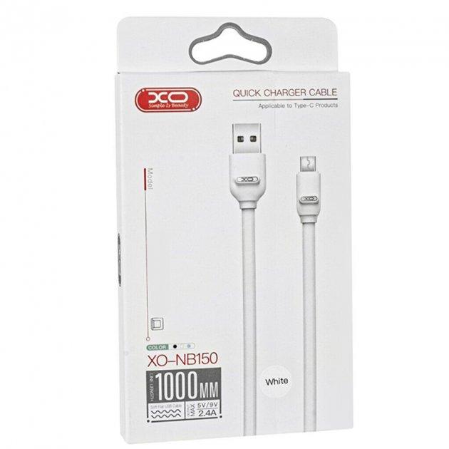 Кабель XO Micro-USB NB150 2.4A/1m White