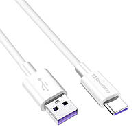 Кабель Colorway USB - Type-C (Fast Charging) 5.0А 1м білий (CW-CBUC019-WH), фото 5
