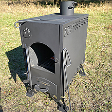 Опалювальна піч буржуйка "Вогонь" з конвекцією, сталь 4мм, фото 2