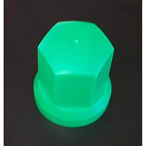 Ковпачок пластиковий на гайку 33 мм зелений високий