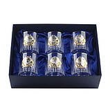 Набір для віскі Бокали Лідер Платинум 6 шт з платиною та золотими накладками, фото 4