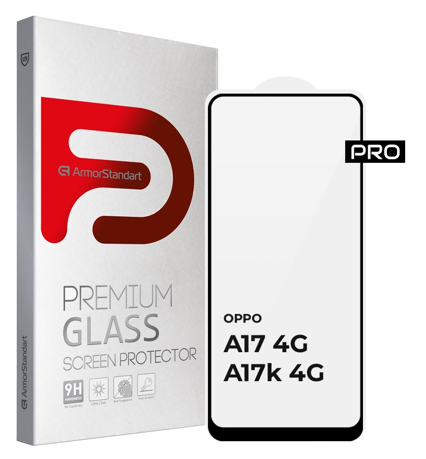 Захисне скло ArmorStandart Pro для OPPO A17 4G/A17k 4G Black (ARM64843)