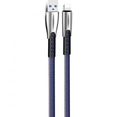 Кабель ColorWay USB - Apple Lightning (zinc alloy) 2.4A 1м синій (CW-CBUL010-BL)