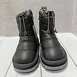 Зимові дитячі Ugg Paliament уггі екошкіра 29 18.5 см сірі, фото 7