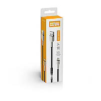 Кабель ColorWay USB - Apple Lightning (head metal) 2.4A 1м чорний (CW-CBUL046-BK), фото 5