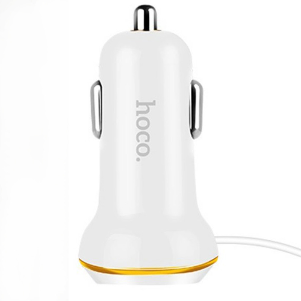 Автомобільний зарядний пристрій HOCO Z14 1USB/3,1A + Lightning White, фото 1