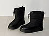 Чоботи дутики на платформі зимові жіночі стильні чорного кольору 37р, фото 4