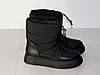Чоботи дутики на платформі зимові жіночі стильні чорного кольору 37р, фото 9
