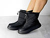 Чоботи дутики на платформі зимові жіночі стильні чорного кольору 37р, фото 6