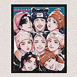 Алмазна мозаїка/вишивка K-pop, Stray Kids (стрей кідс) 40*50 см Орігамі OD 31890, фото 4