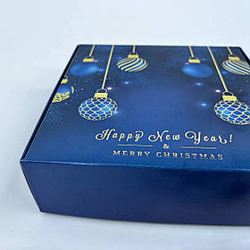 Коробка для подарунка, 150*150*50 мм, без вікна, "Новорічні іграшки"