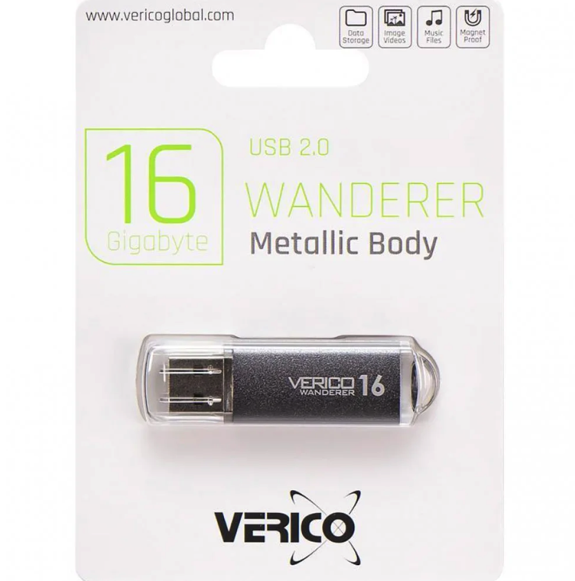 Флеш-драйв Verico USB 16Gb Wanderer Gray, фото 1