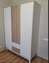 Шафа Глорія 3Д2Ш 2162х1534х544мм білий + дуб самоа Меблі-Сервіс, фото 4