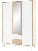 Шафа Глорія 3Д2Ш 2162х1534х544мм білий + дуб самоа Меблі-Сервіс, фото 2