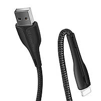 Кабель ColorWay USB - Apple Lightning (led) 2.4А 1м чорний (CW-CBUL034-BK), фото 3