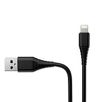 Кабель ColorWay USB - Apple Lightning (PVC) 2.4A 1м чорний (CW-CBUL024-BK), фото 3