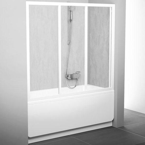 Двері для ванни Ravak 120 см AVDP3-120 білі + transparent (40VG0102Z1)