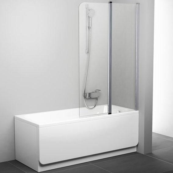 Шторка для ванни Ravak 100 смтюнов-100 R білий + transparent (7QRA0100Z1)