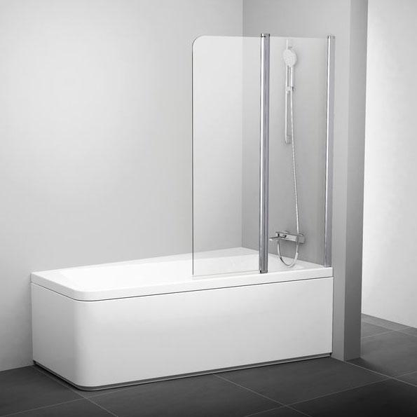 Шторка для ванни Ravak 100 см 10CVS2-100 R білий + transparent (7QRA0103Z1)