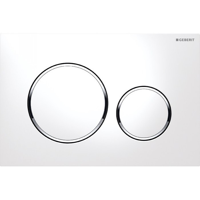 Клавіша змиву Geberit Sigma 20 глянсовий хром/білий (115.882.KJ.1)