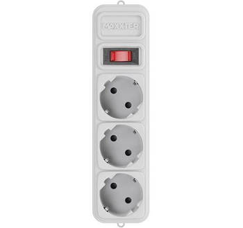 Мережевий фільтр Maxxter SPM3-G-10G, сірий, 3 м кабель, 3 розетки