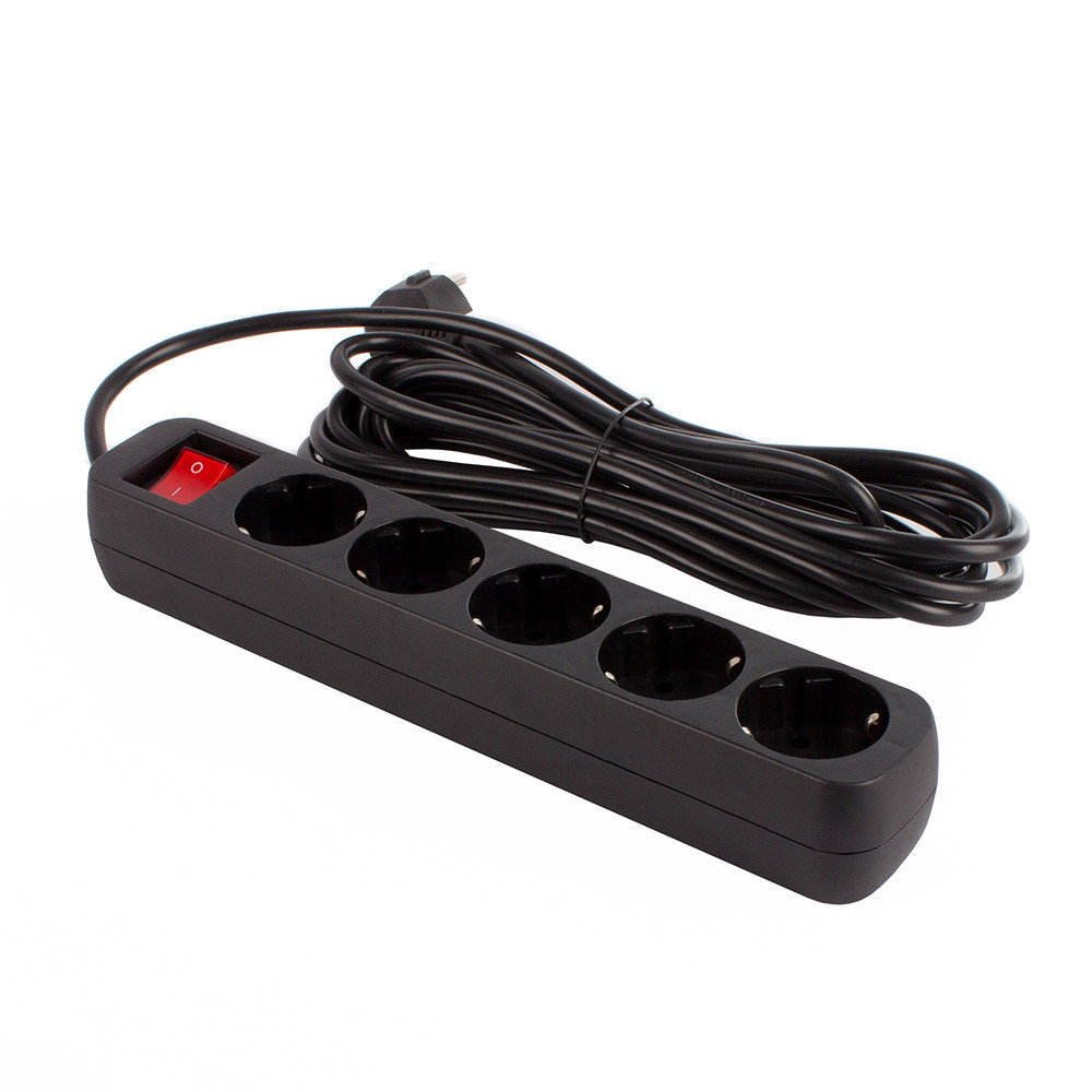Мережевий фільтр СolorWay 5 розеток/5M Black (CW-PSEA55BK)