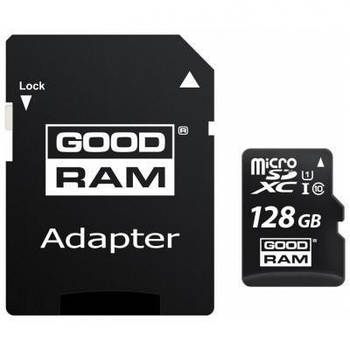 Карта пам'яті 128GB GoodRAM microSDXC (UHS-I) C10 (M1AA-1280R12) + adapter SD